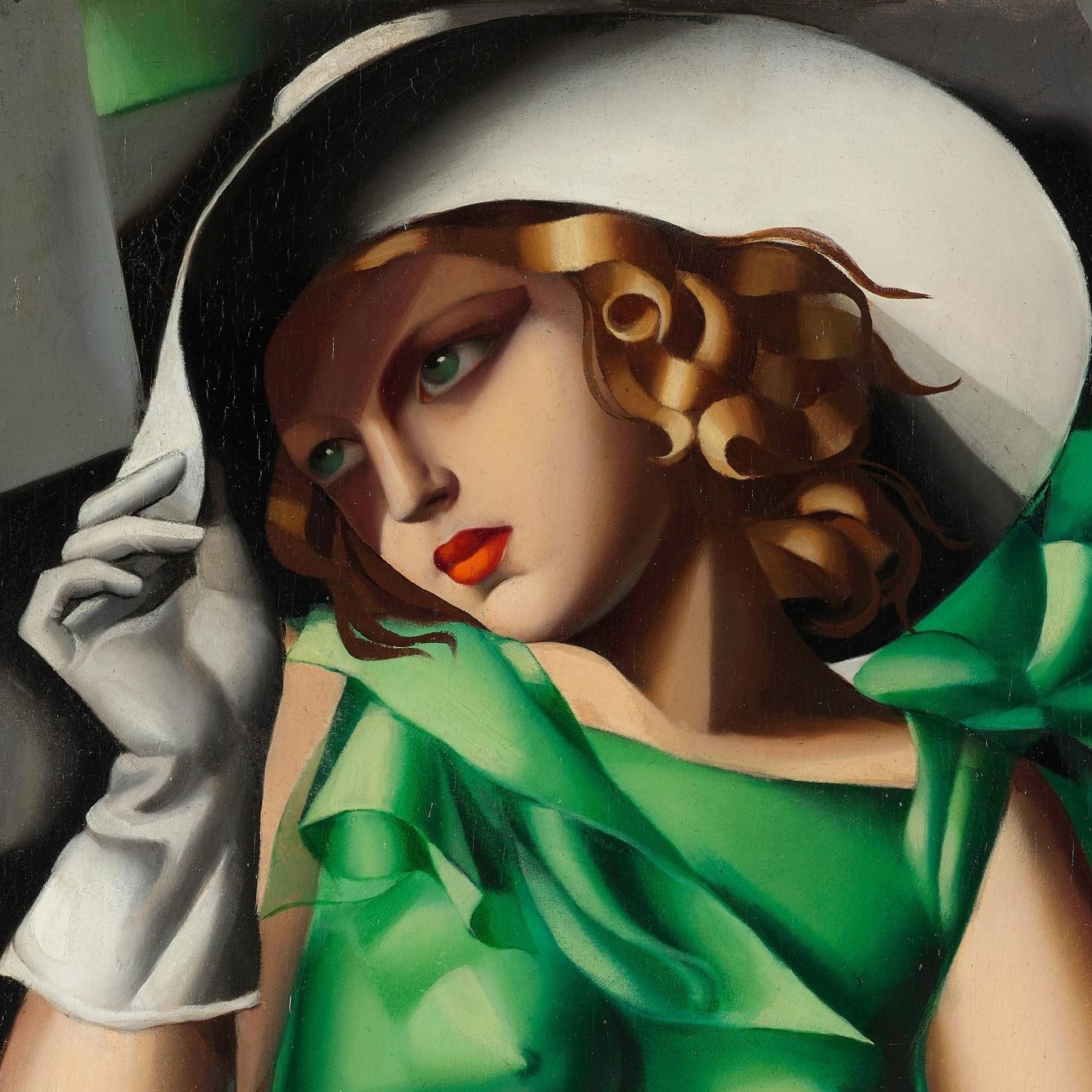 Tamara Łempicka, Dziewczyna w rękawiczkach, detal | 1927–1930, Musée National d’Art Moderne – Centre Pompidou, Paryż