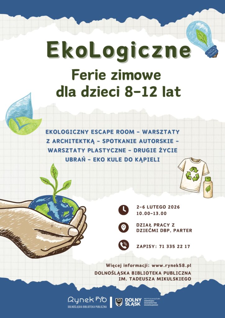 Plakat ekologicznych ferii dla dzieci