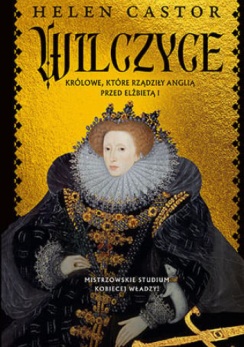 okładka ma żółte tło i postać wystrojonej kobiety, u góry czarne napisy autor i tytuł