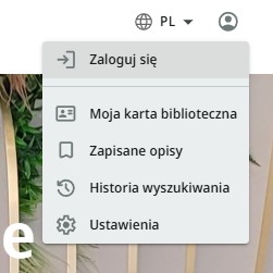 przycisk "zaloguj się" w katalogu Primo