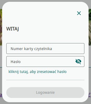 okno logowania do Primo