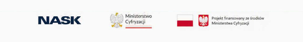 belka z logotypami: NASK, Ministerstwo Cyfryzacji